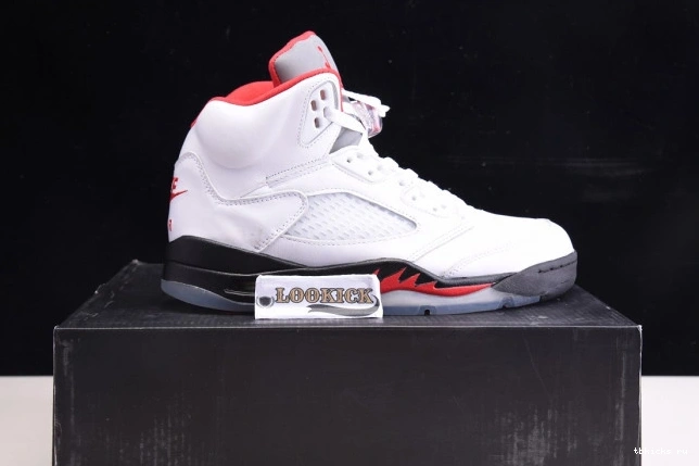 Cheap TB Air DA1911-102 Jordan Red Tongue (2020) Retro Fire 5 Silver 0825